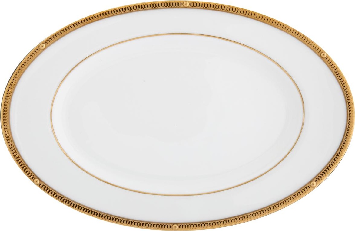 32181 Noritake Селедочница Noritake "Рочель,золотой кант" 22,5см Фарфор костяной 