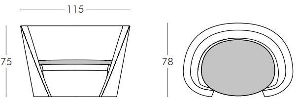 SLIDE Садовое кресло из полиэтилена по контракту Rap sun-id-1357389 - Вид №3