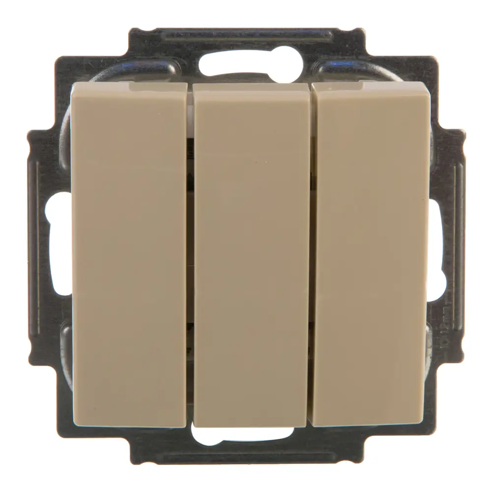 Выключатель встраиваемый ABB Basic 55 3 клавиши, цвет бежевый 13593482 STLM-2039560 Basic55
