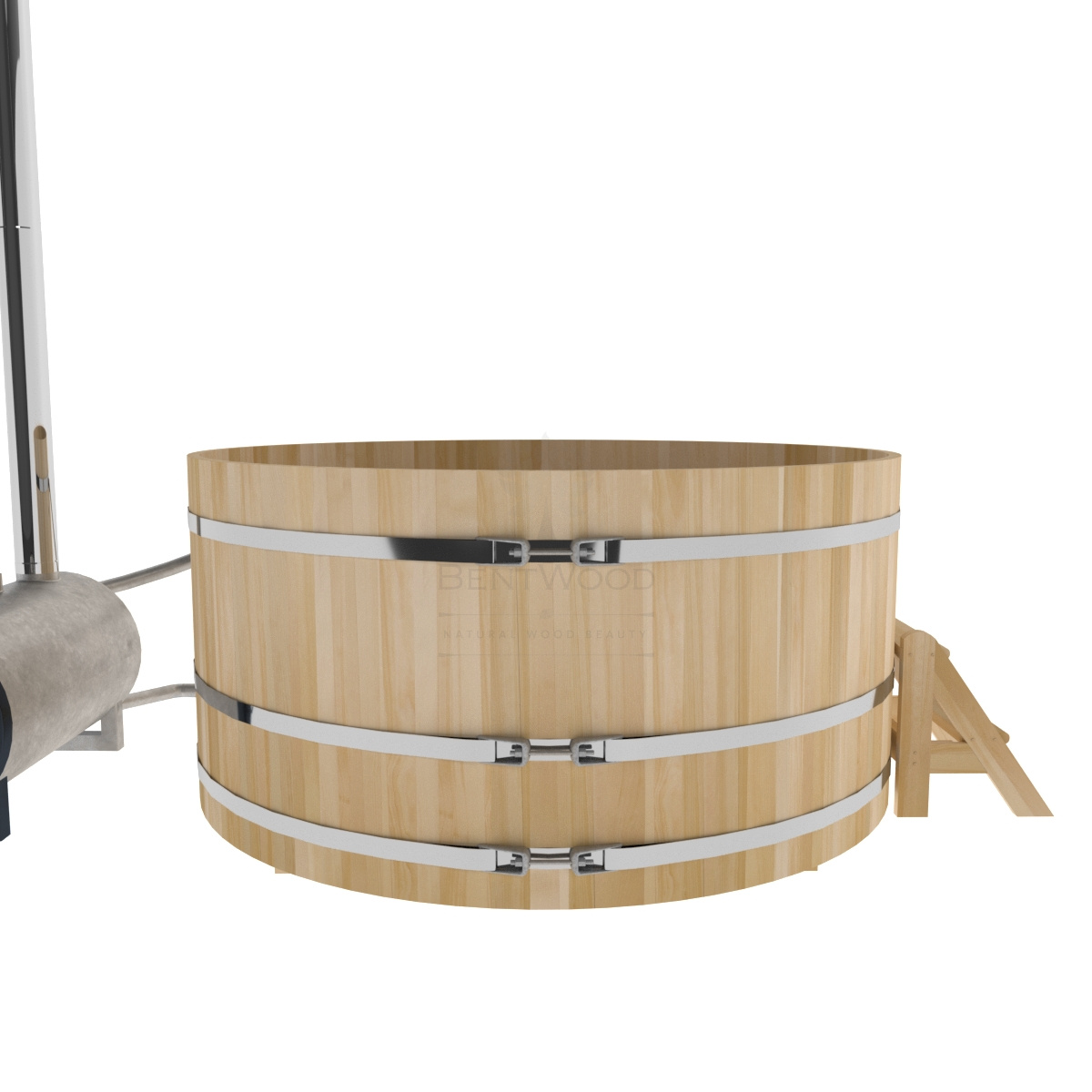 1618 Фурако из кедра D=2.1 с наружной печкой. Высота 1,0м. Исполнение "Премиум". Alyarus  - Вид №1