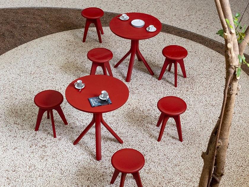 SIPA Низкий лакированный табурет из дерева Tommy sun-id-1354312 - Вид №2