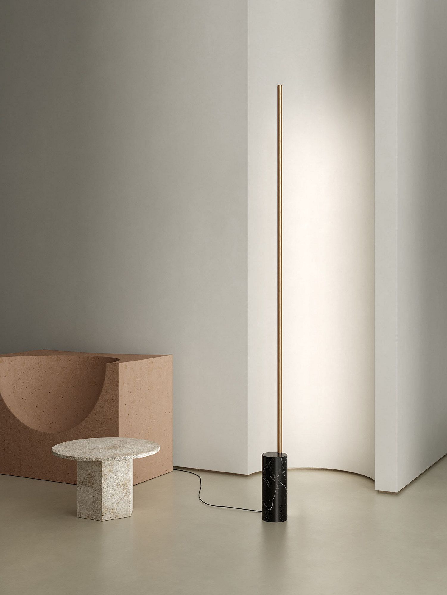 Marquina черный мрамор светодиодный торшер с диммером Panzeri Hilow Line ARCH-00105976 - Вид №3