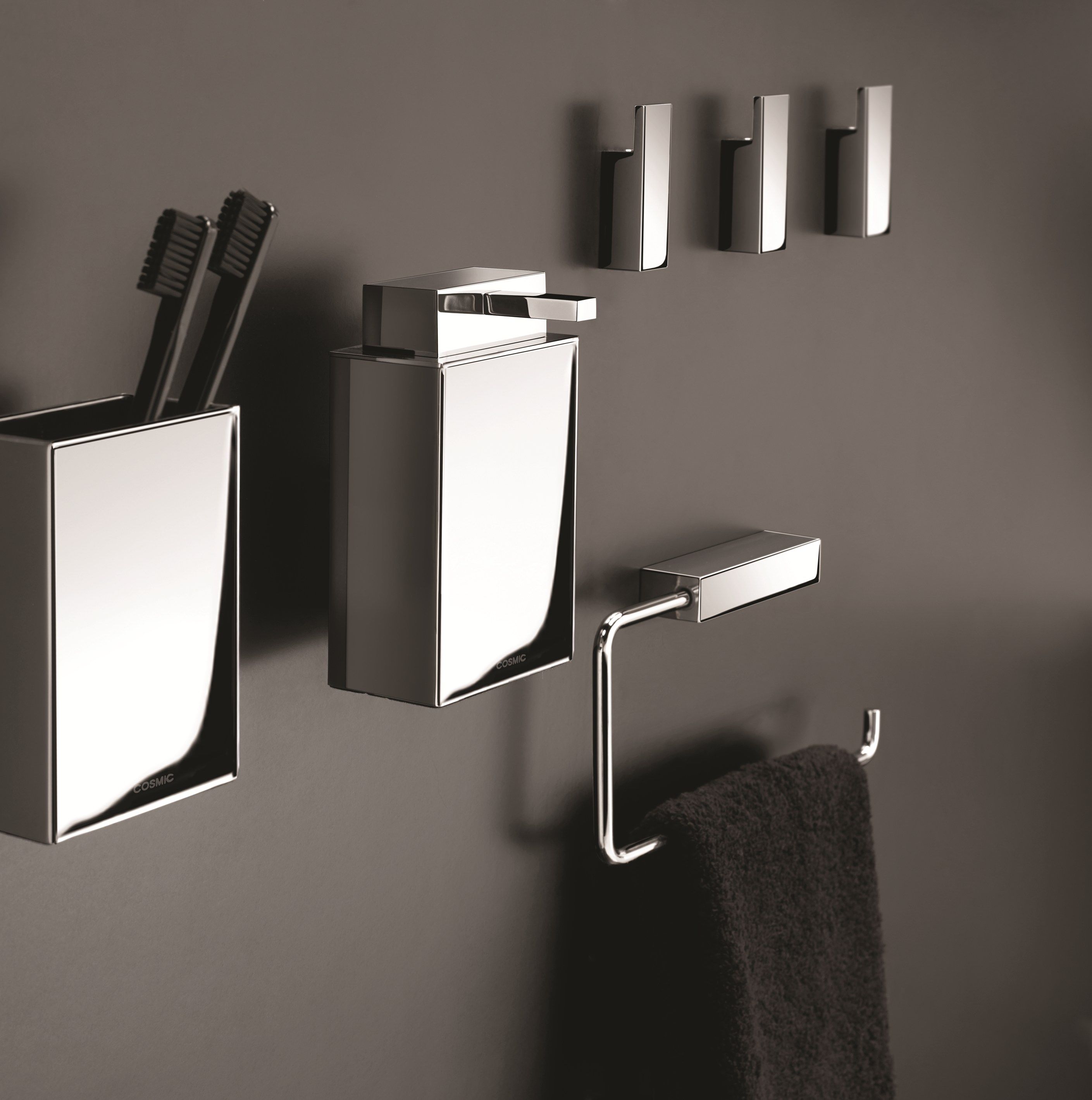 Держатель для полотенец с металлическим кольцом Cosmic Bath Life ARCH-00100784 - Вид №2