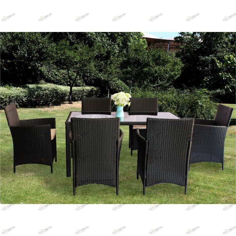 Стол обеденный, искусственный ротанг Helsinki ЭКО ДИЗАЙН PATIO 129667 Бежевый;коричневый