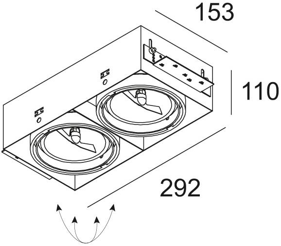 Delta Light Встраиваемый точечный светильник с несколькими регулировками Grid in sun-id-1396159 - Вид №13