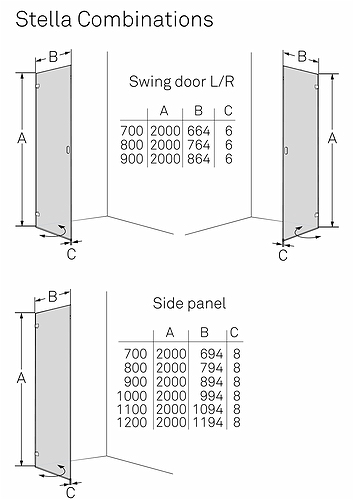 685181 Душевая дверь IFO Stella, дверь IFO Stella 700 левая - Вид №3