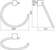Emco Bad Держатель кольца для полотенца Rondo2 sun-id-1435874 - Вид №1