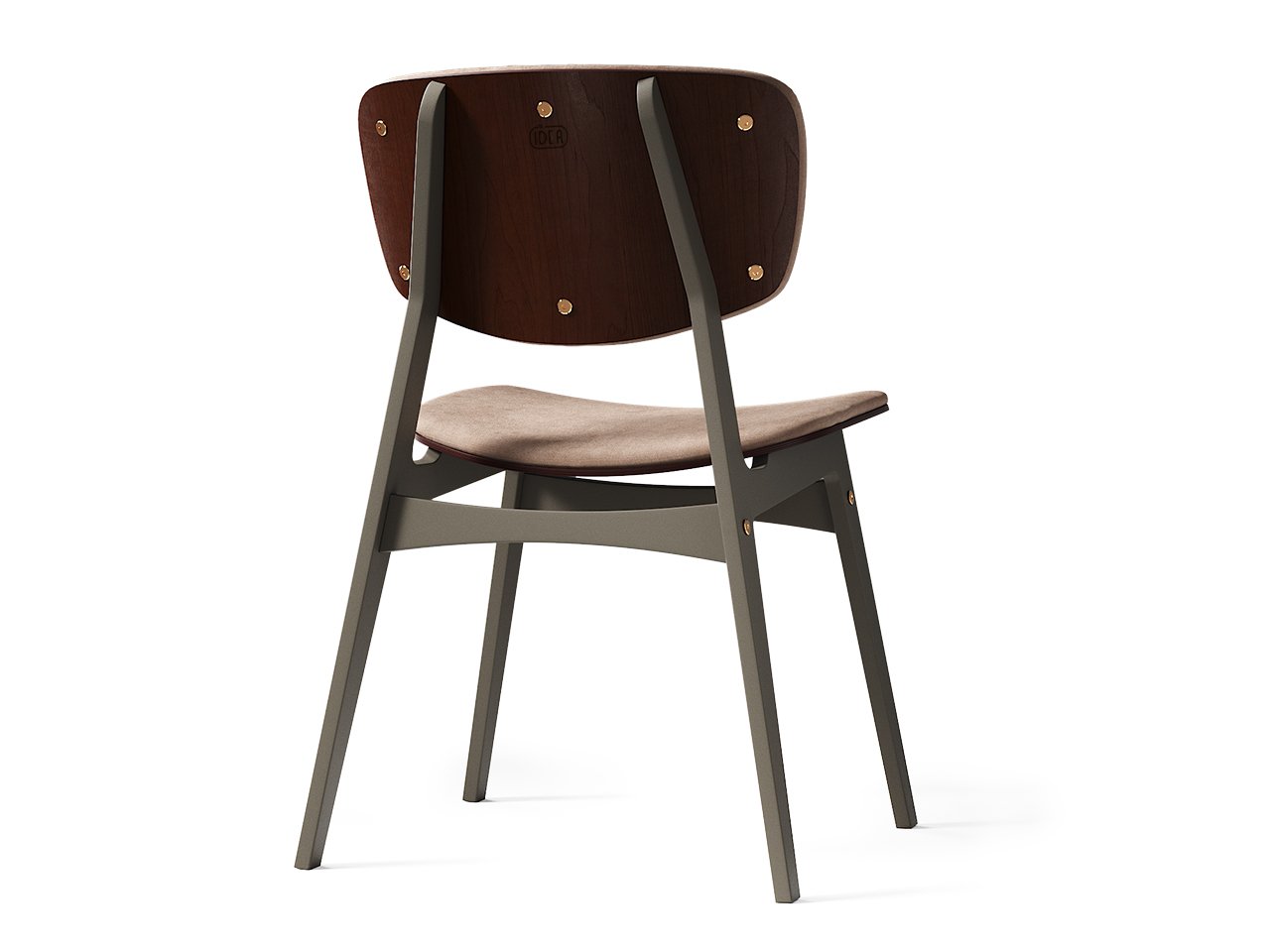 Мягкий стул SID Тёмная берёза / дымчатый кварц / Ткань категория 2, арт. 032 THE IDEA  210644 Коричневый  - Вид №2