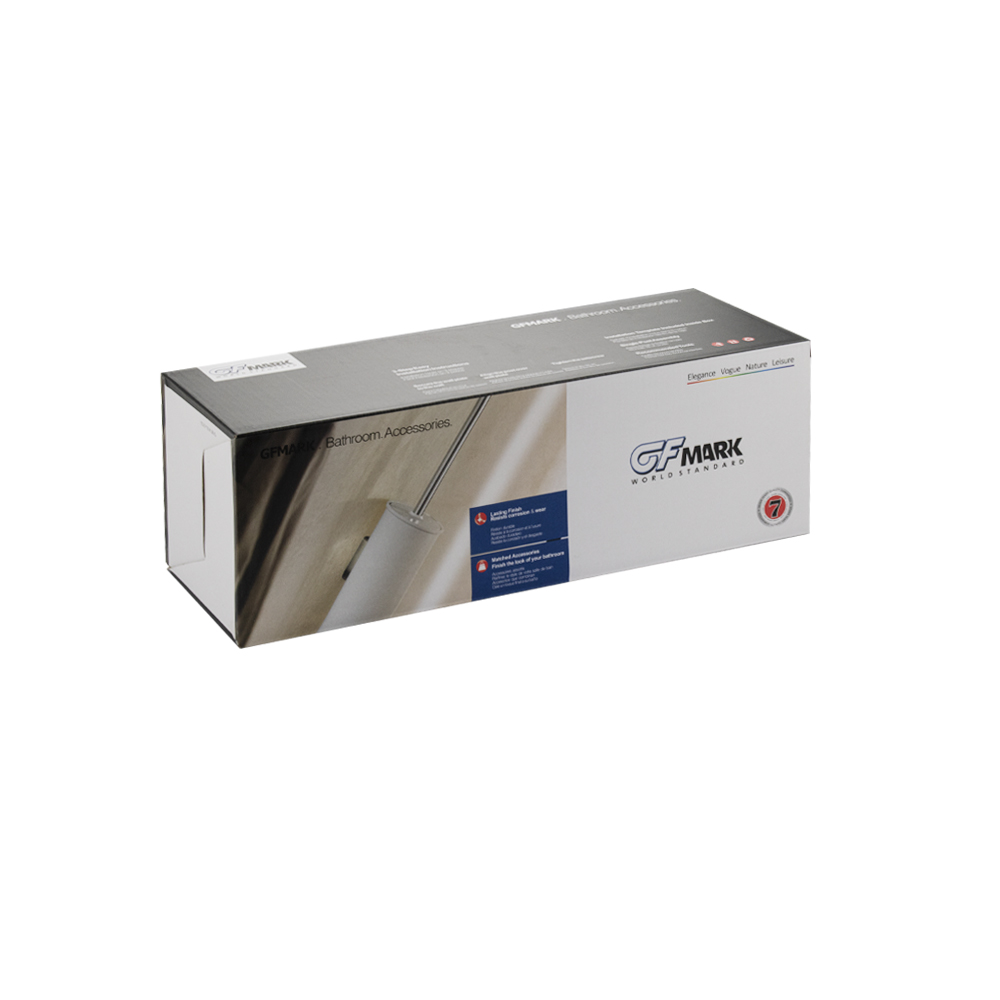 GFmark - Ёрш для унитаза стеклянный, с креплением к стене, с БЕЛОЙ МОЗАИКОЙ, код: 3205  - Вид №1