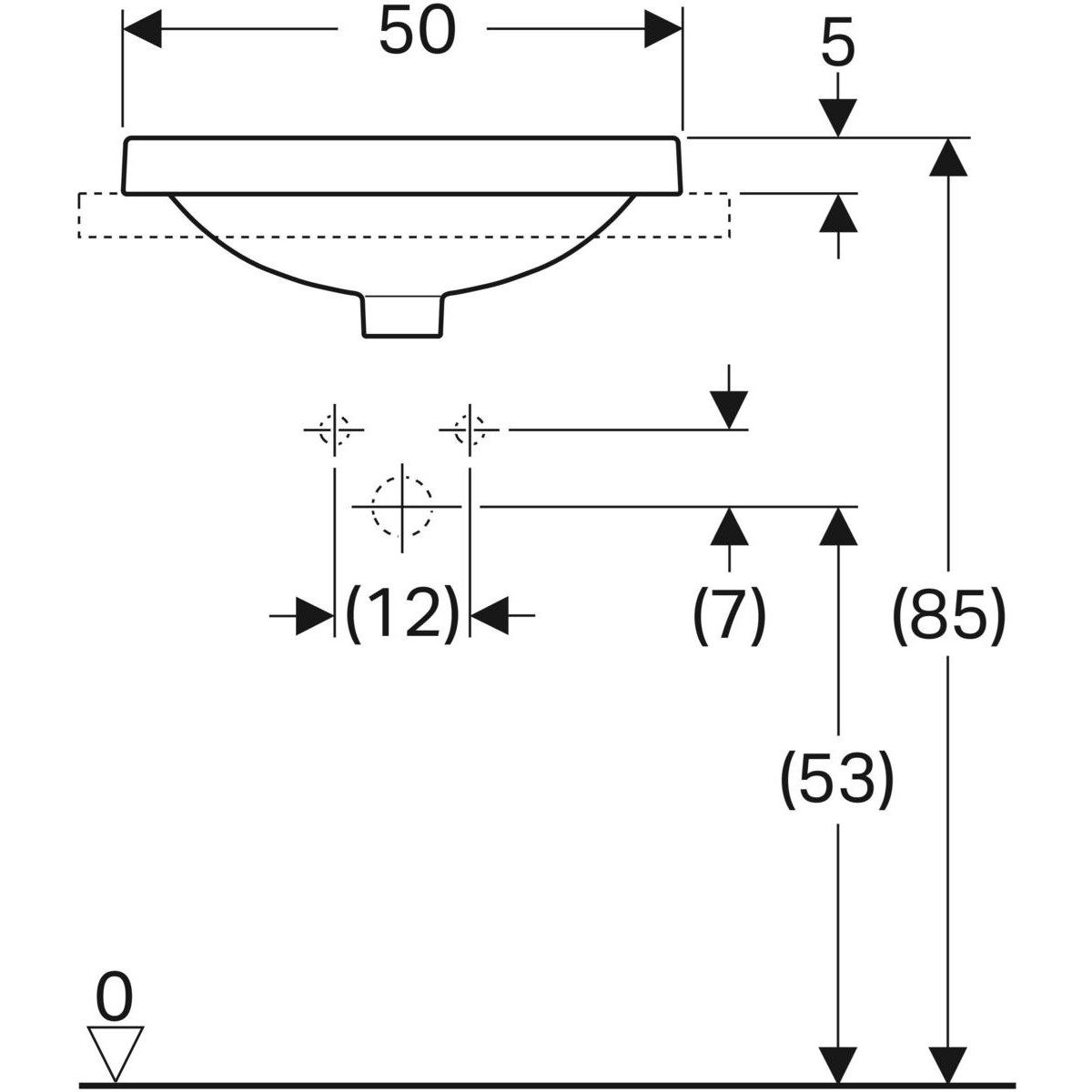 Овальный умывальник Geberit VariForm ARCH-00005570 - Вид №3