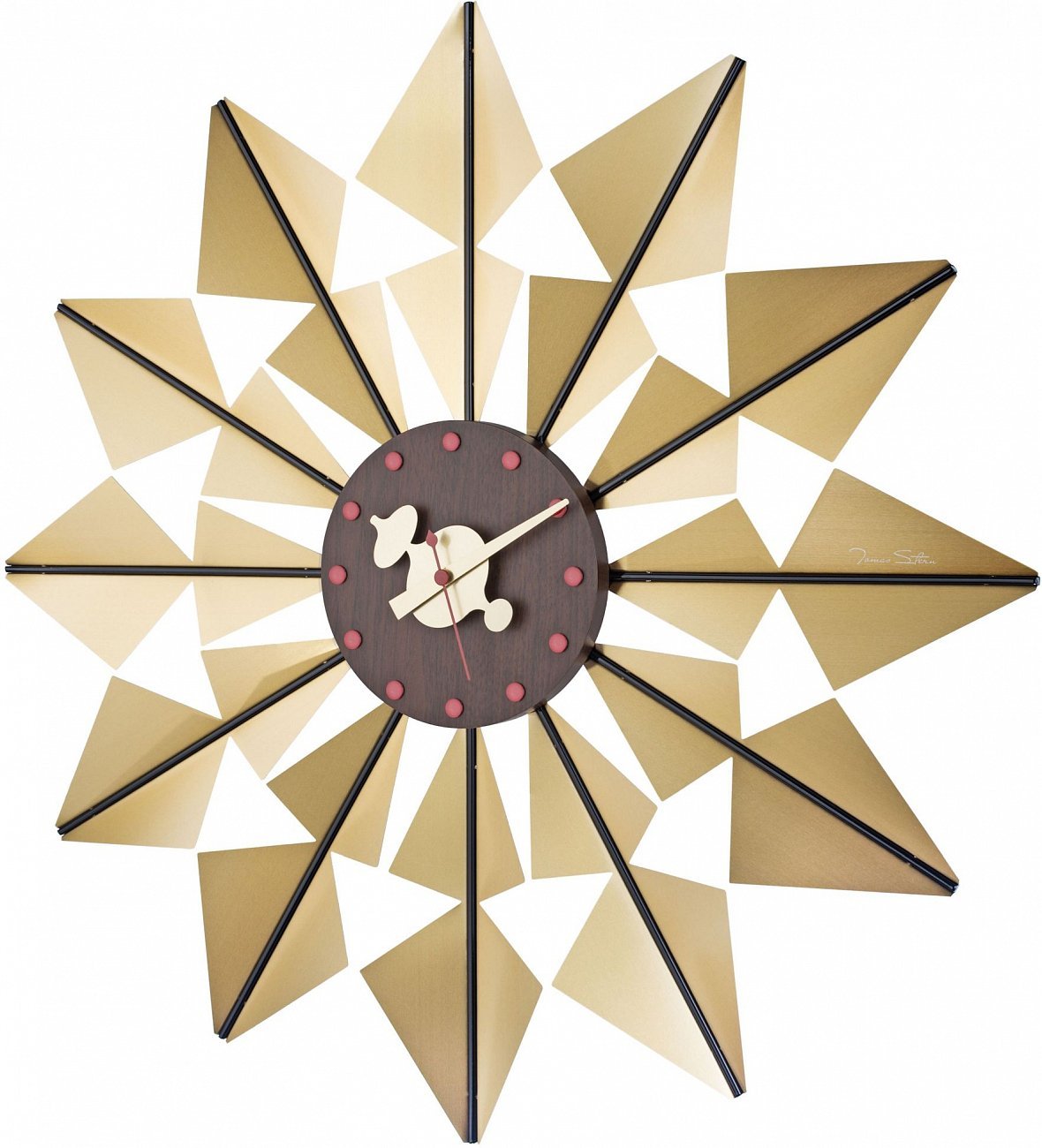 Часы настенные золотые Tomas Stern 8025 TOMAS STERN СОЛНЦЕ 00-3872729 Золото  - Вид №1