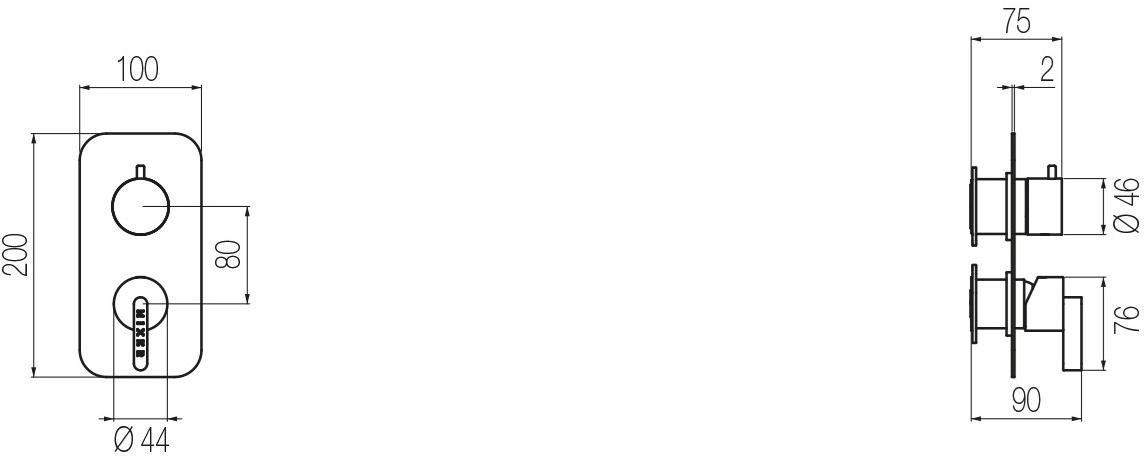 GEDA Смеситель для душа из латуни с тарелкой Koè Emk3 Santreyd - Вид №1