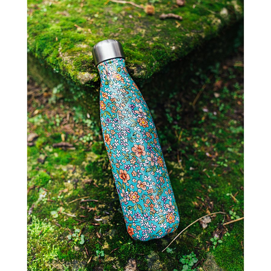 Термос 500 мл розовый с голубым Floral Peony CHILLY'S BOTTLES ДИЗАЙНЕРСКИЕ 00-3947980 Голубой;розовый  - Вид №1
