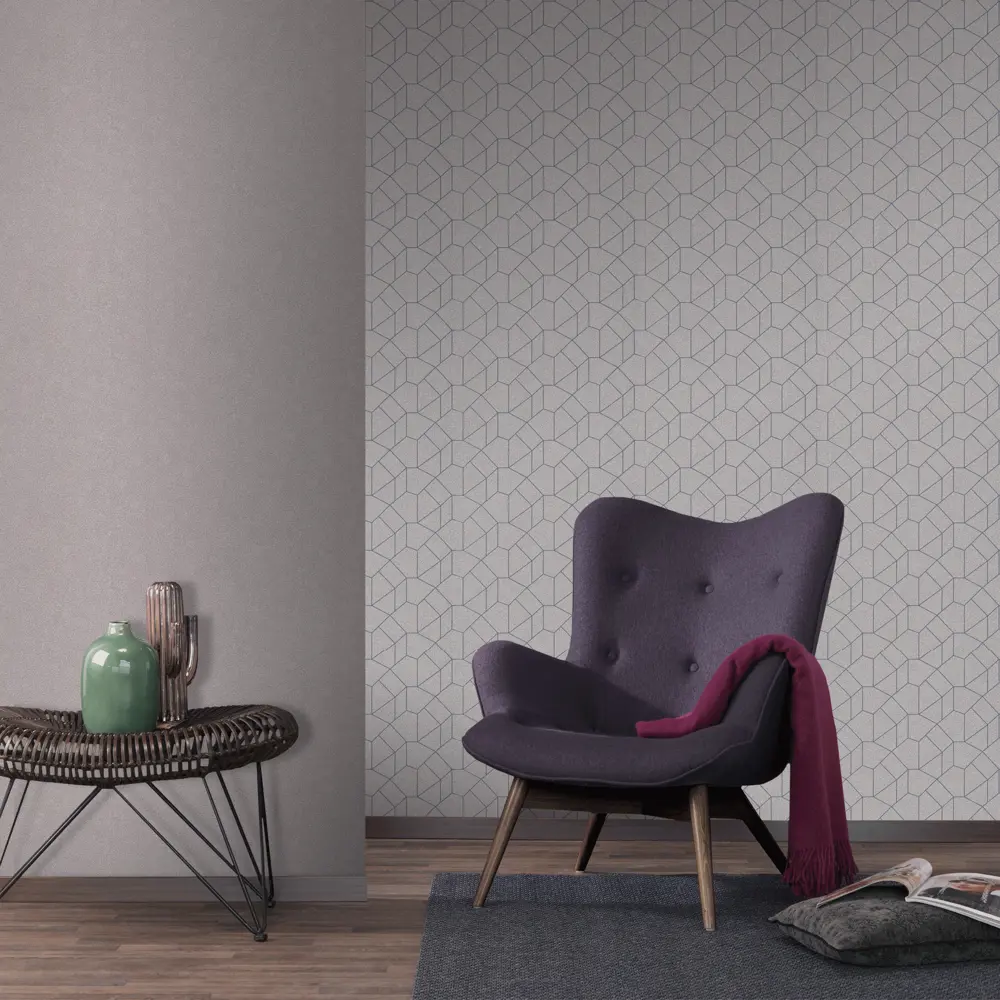 Обои флизелиновые Erismann Carat серые 1.06 м 12039-30 Santreyd STLM-2017536 - Вид №4