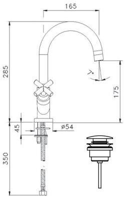 GUGLIELMI Смеситель для раковины с аэратором Vera Fbpu58503, fbpu58505 - Вид №8