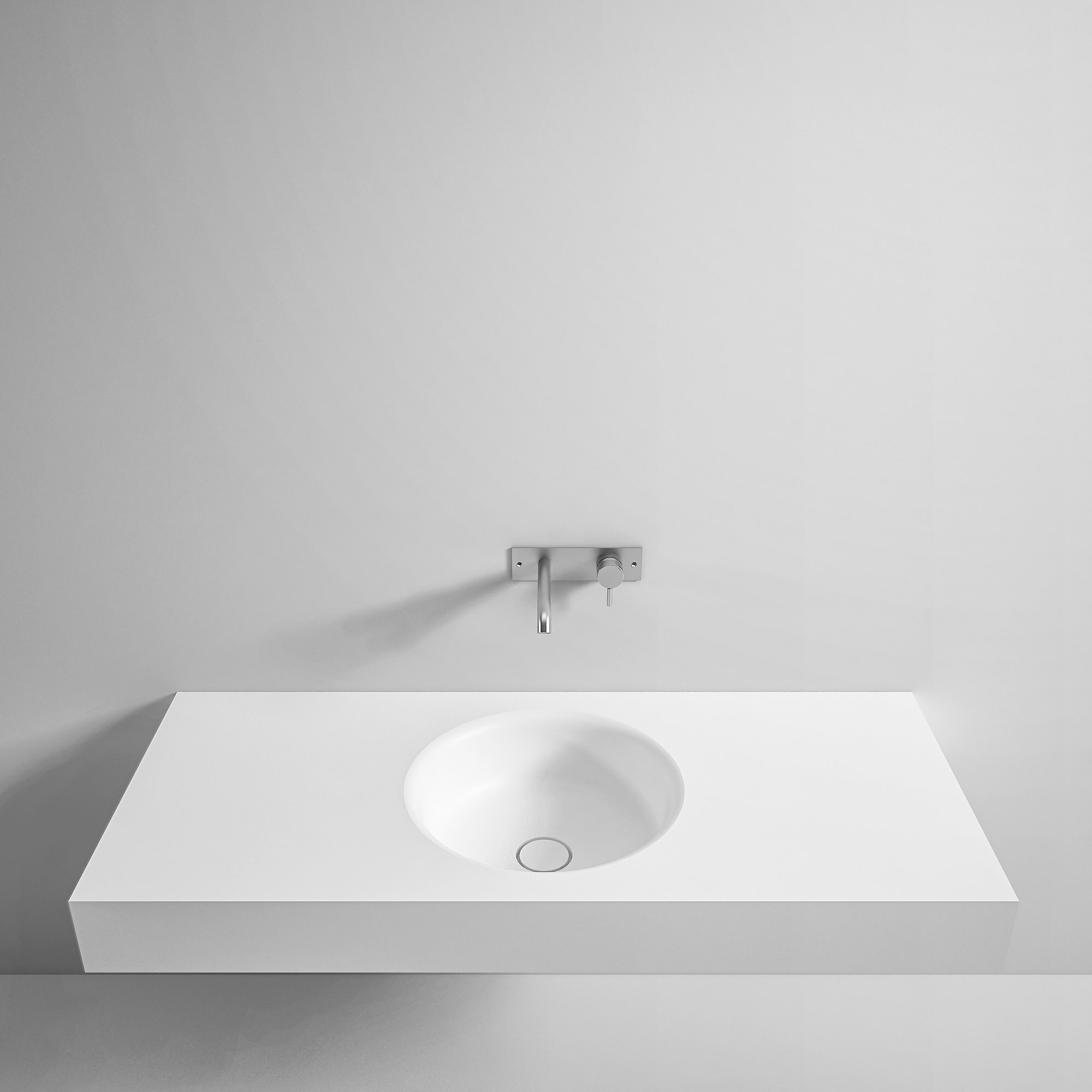 Rexa Design Столешница Korakril ™ с круглой раковиной Hammam REXA-ST101  - Вид №2