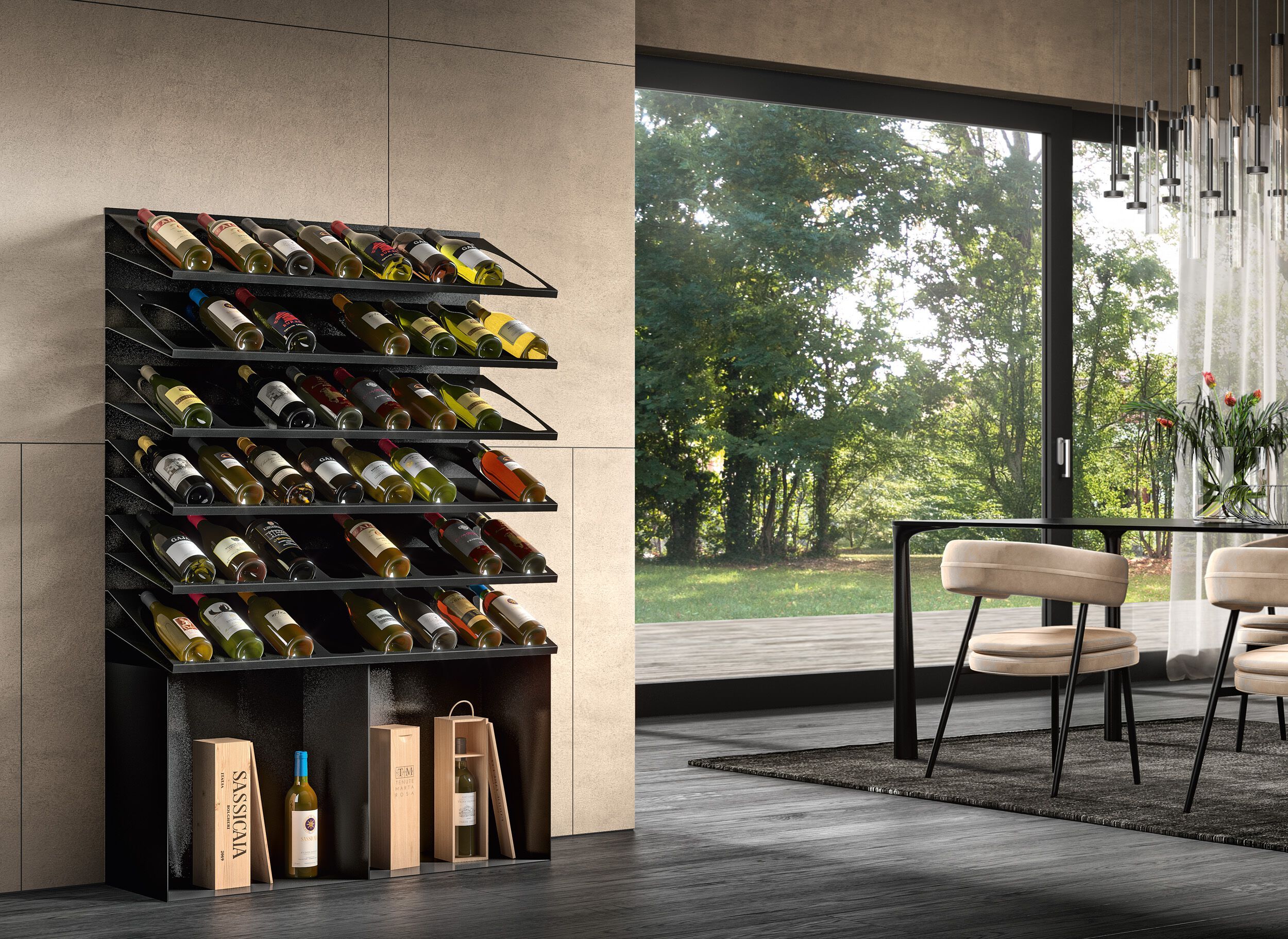 Металлическая настенная винная стойка Canel Fucina Design TECA ARCH-00023557 - Вид №5