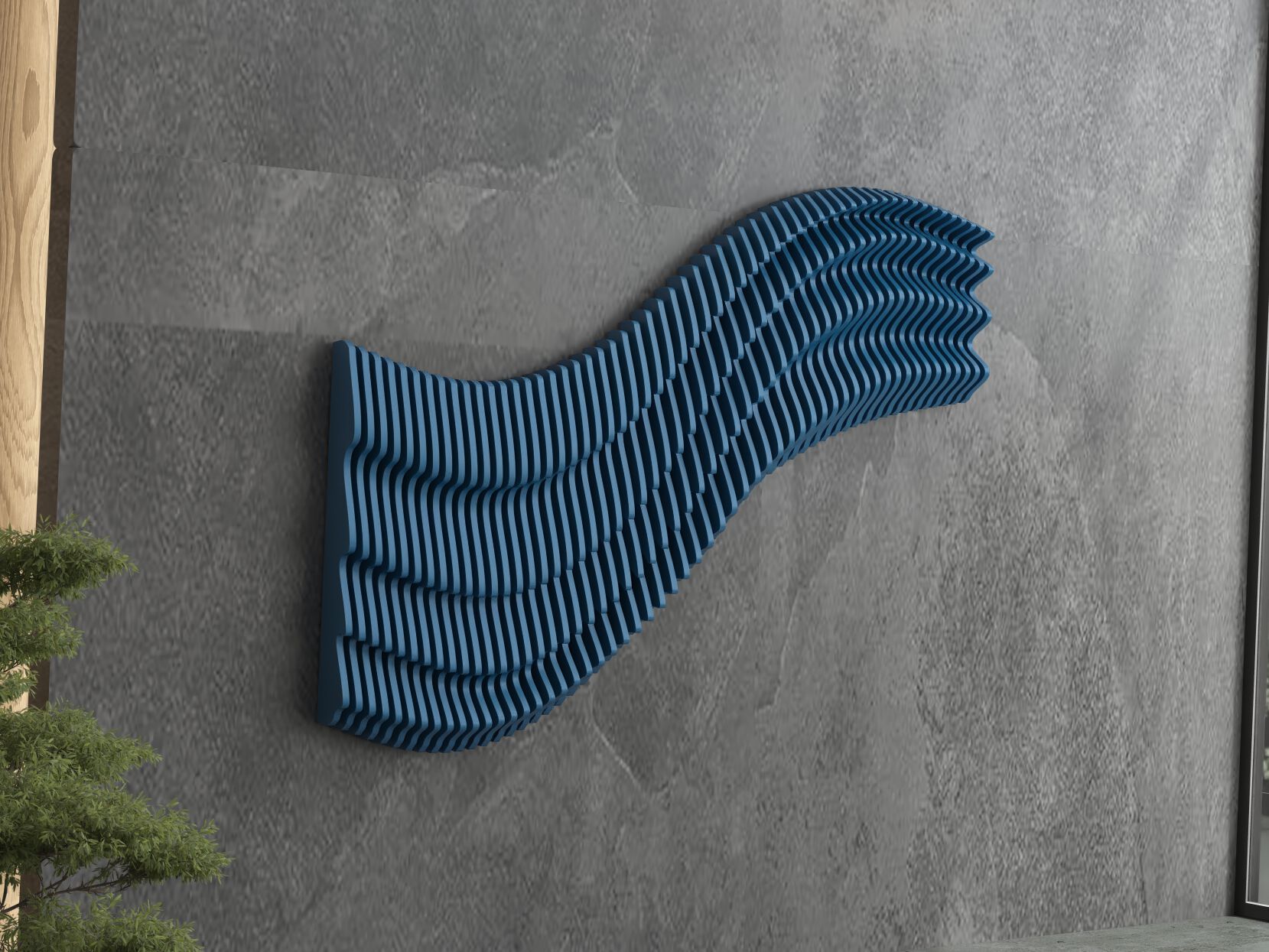 Параметрическая стеновая панель MYWOODREAM ONDULA ARCH-00043648 - Вид №1