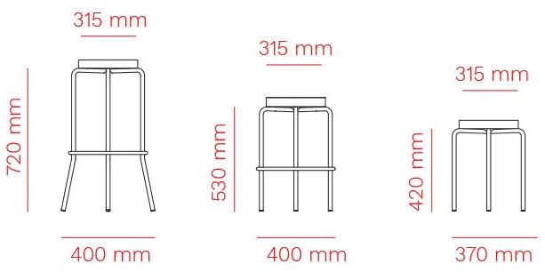 Mara Табурет складной из бука  301 – 306 – 308  - Вид №2