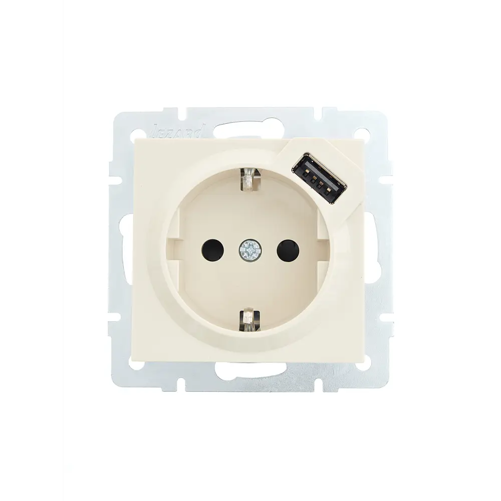 Розетка Lezard Vesna с USB-портом для скрытого монтажа 84408568 STLM-1567847