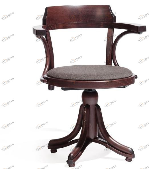 TON Вращающееся кресло из дерева со встроенной подушкой и открытой спинкой sun-id-1432011