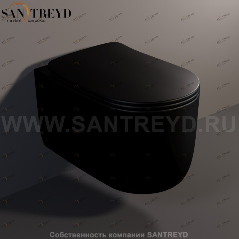 531431 Подвесной унитаз настенный Черный Kerasan Nolita Италия