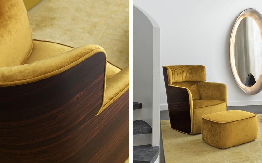 Flou Кресло из ткани с высокой спинкой Softwing sun-id-1404646 - Вид №3