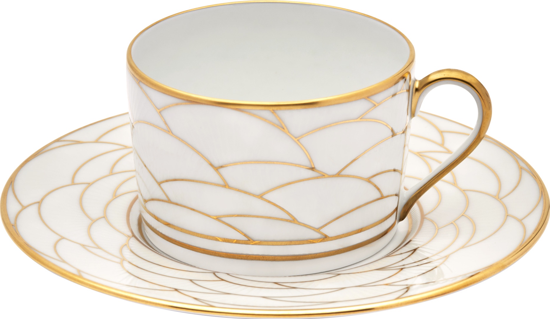 10639671 Haviland Чашка чайная с блюдцем Haviland "Ар-деко" 160мл Фарфор 