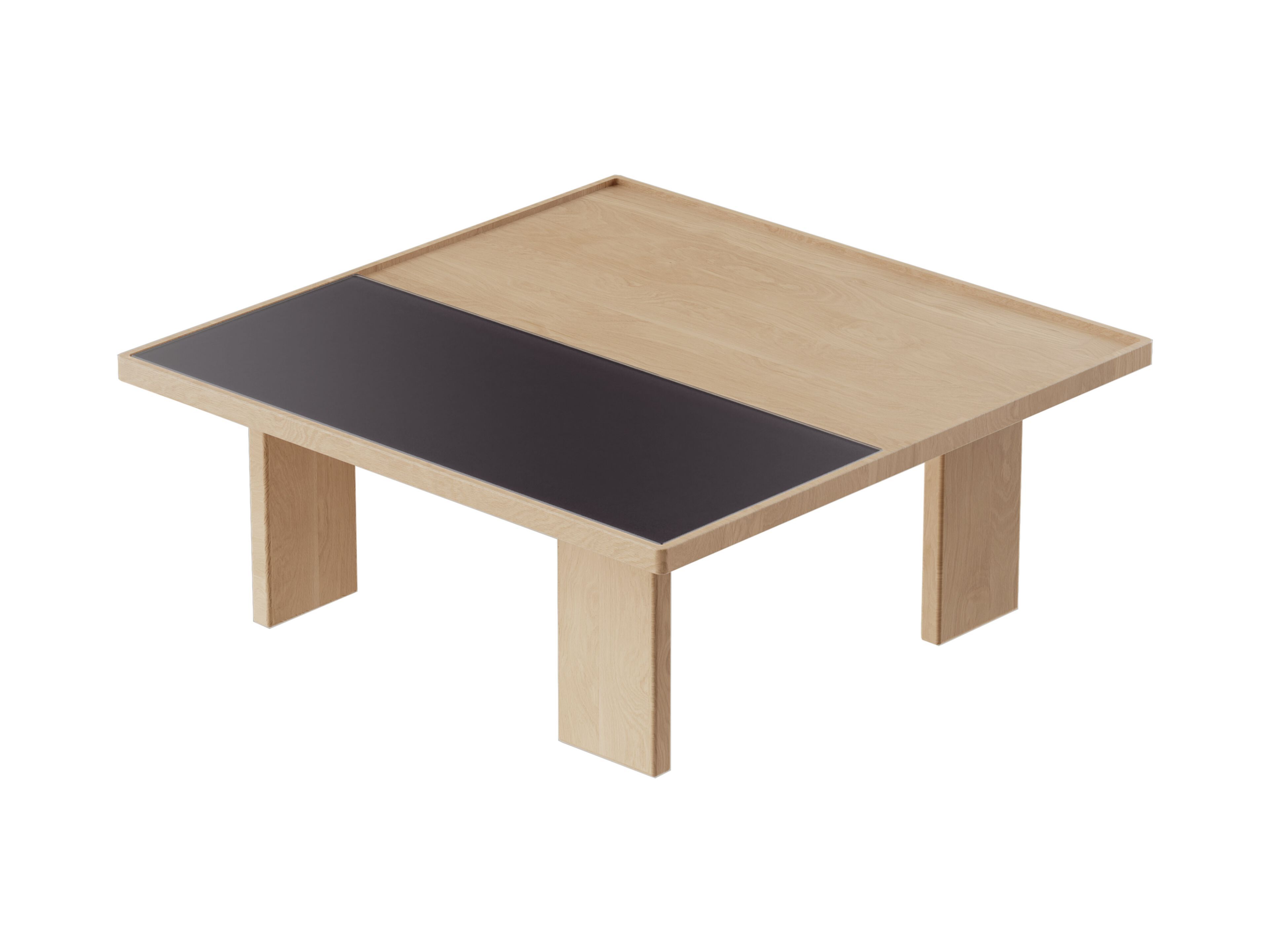 Квадратный журнальный столик из дерева и стекла Noah Living Piet ARCH-00138054 - Вид №11