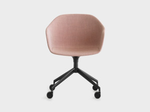 4-спицевое тканевое офисное кресло с колесами