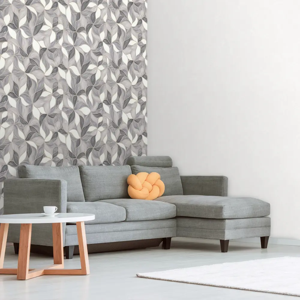Обои флизелиновые Euro Decor Fractal серые 1.06 м 7144-23 83558507 STLM-2111089 - Вид №3