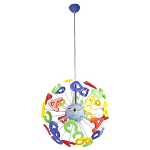 Люстра Улыбка 5xE14х40 Вт, металл/пластик, цвет мультиколор