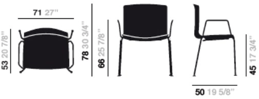arper Стул складной с подлокотниками Catifa 53 sun-id-1500241 - Вид №2