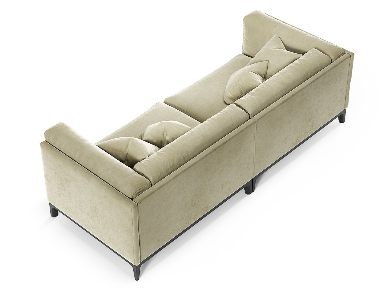 Диван Case прямой серый микровелюр THE IDEA ДИЗАЙНЕРСКИЕ 210513 Серый  - Вид №2