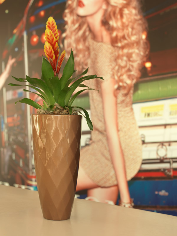 073099 Кашпо Nano матовое бронзовое 28см Vondom Vases - Вид №3