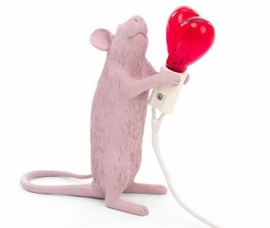 Seletti Светодиодная настольная лампа из смолы Mouse lamp