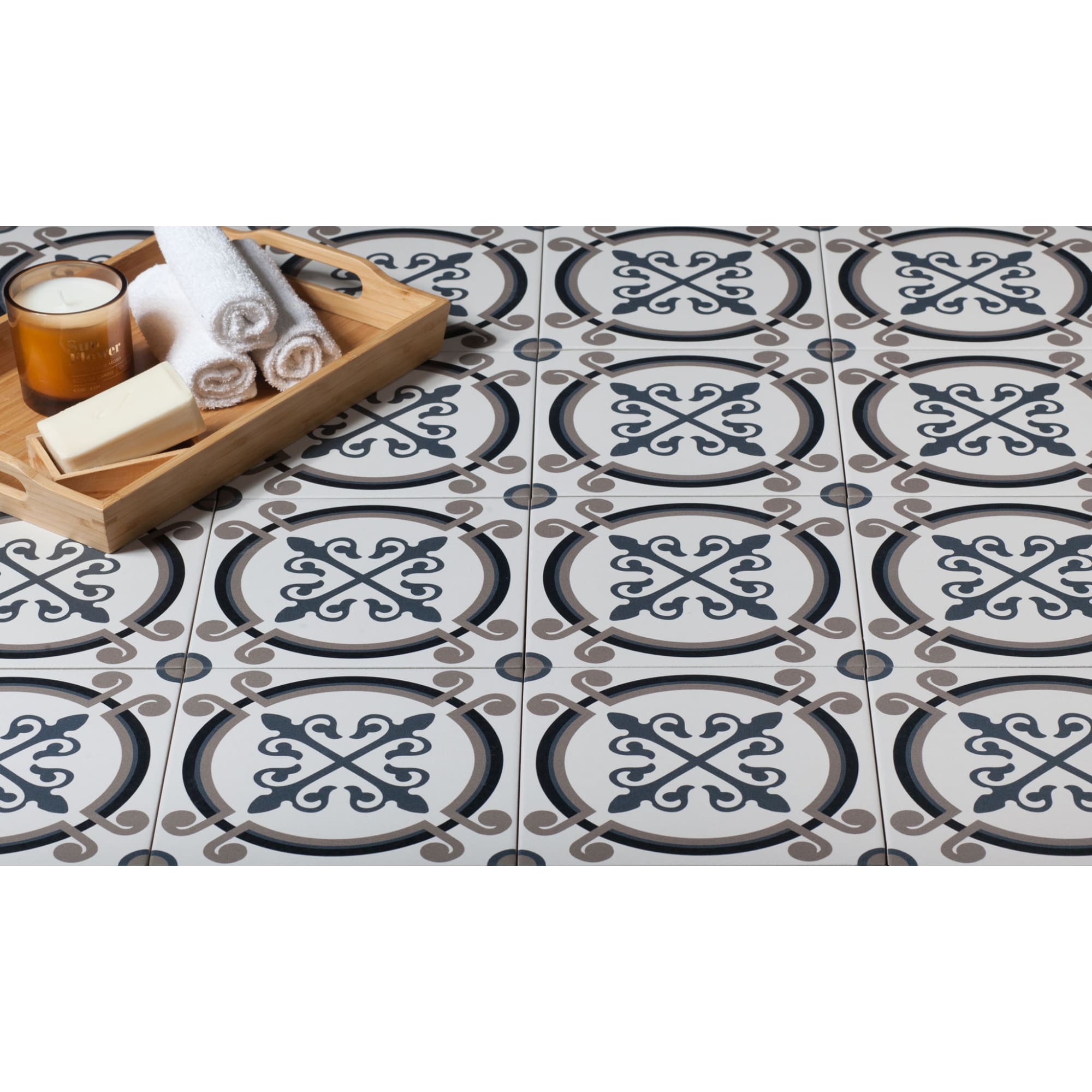 83763005 Керамогранит Delfos 20х20 см 1.04 м2 цвет синий siena Santreyd - Вид №2