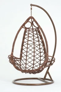 Подвесное кресло коричневое из искусственного ротанга 44-004-09 VINOTTI  00-3885147 Коричневый;оранжевый