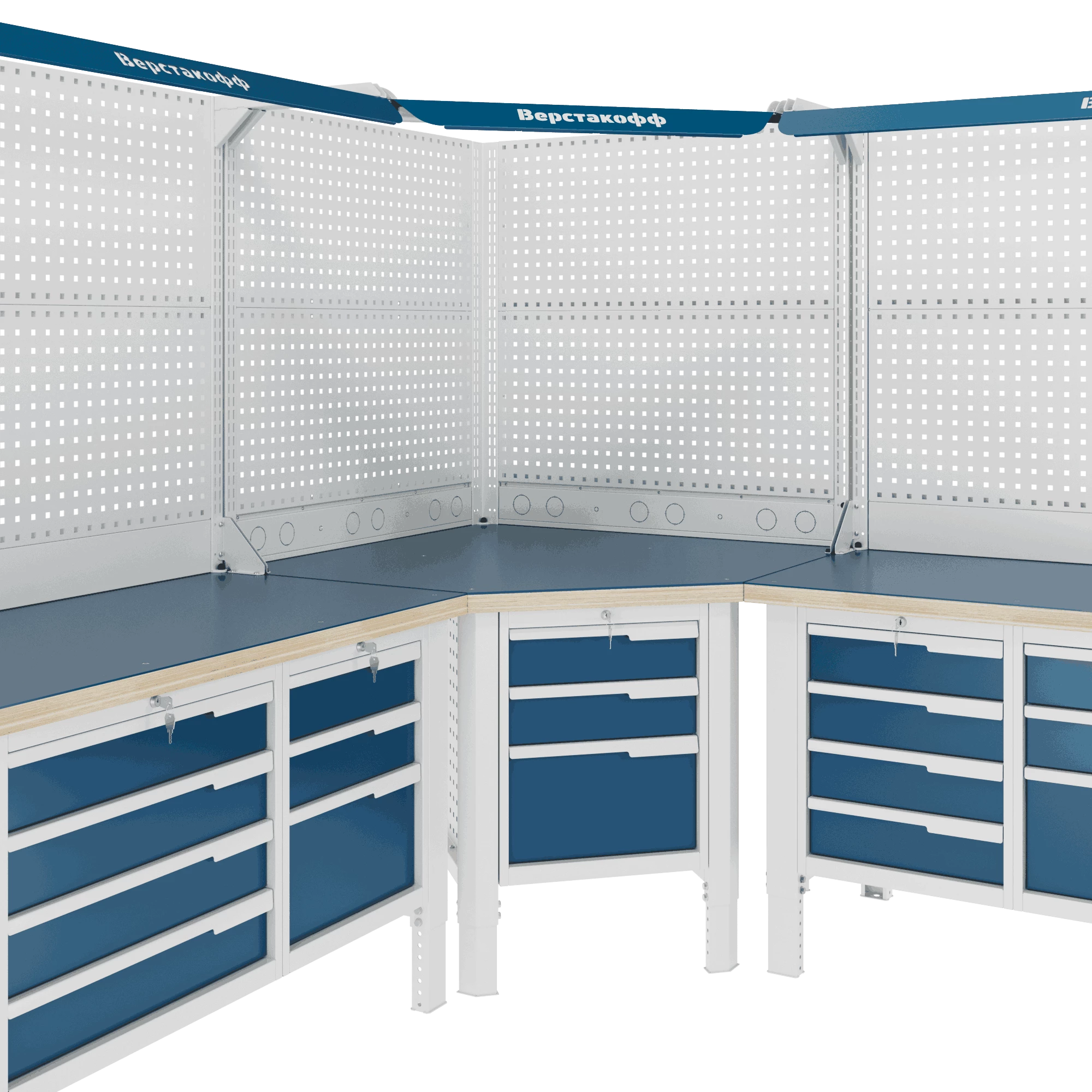 Верстак (угловой) CTR U532.S3.1-2FR Верстакофф 124777 - Вид №3