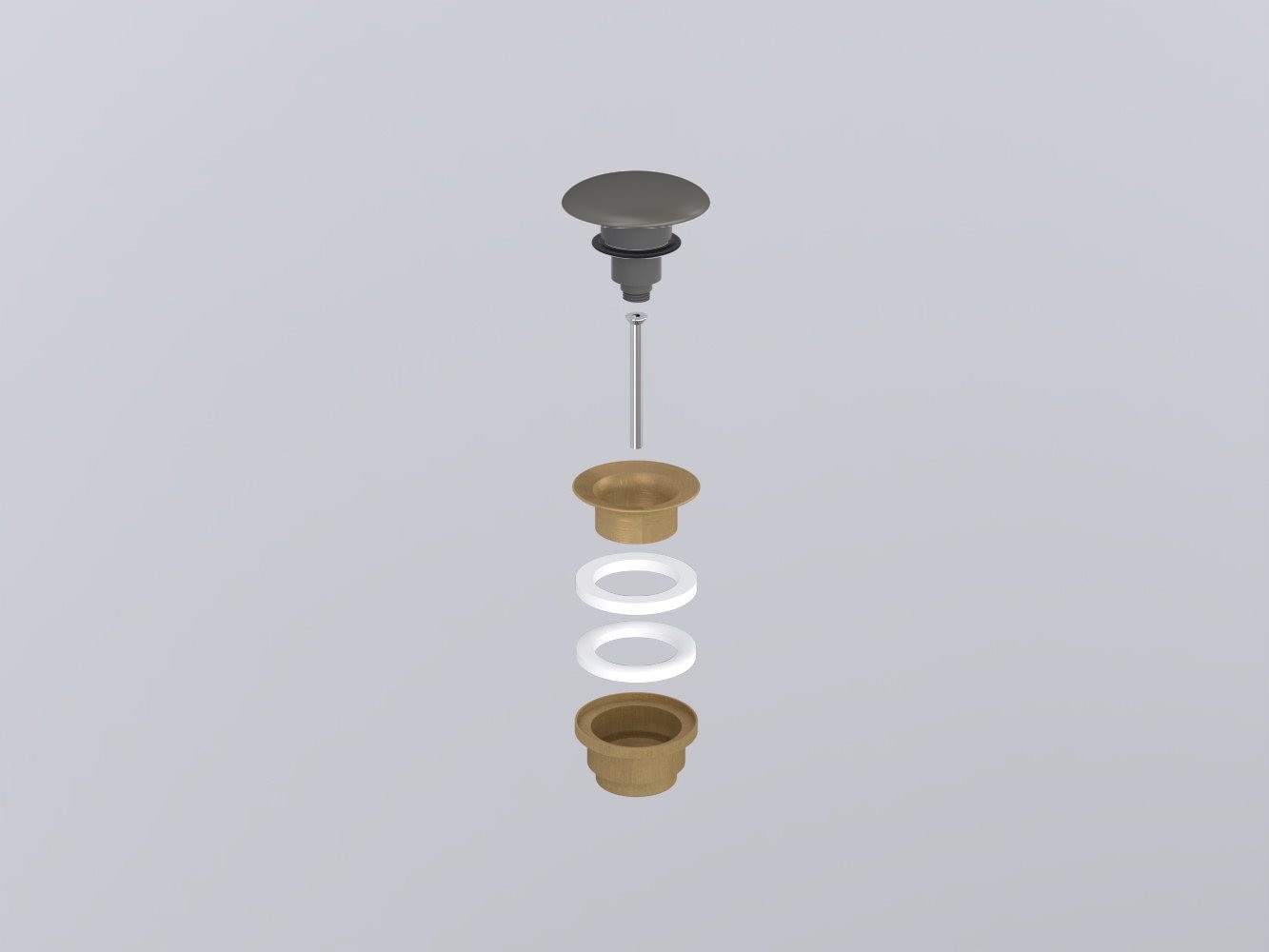 PIL01BR-FN Универсальный донный клапан click/clack бронза с керамической крышкой cielo Запасные части и аксессуары Ceramica Cielo