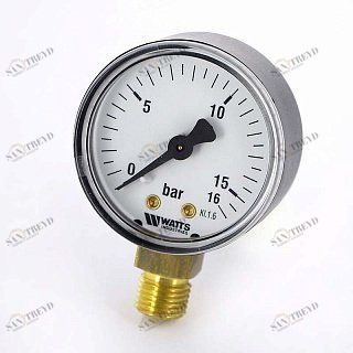 Манометр радиальный F+R200 63 мм 1/4" 16 бар WATTS 10007725