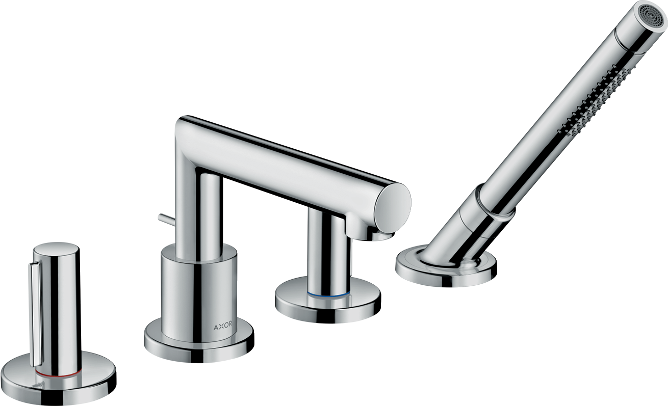 45444000 Смеситель на край ванны на 4 отверстия с нулевой ручкой AXOR UNO