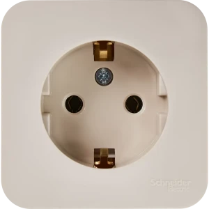 Розетка накладная Schneider Electric Blanca с заземлением цвет бежевый