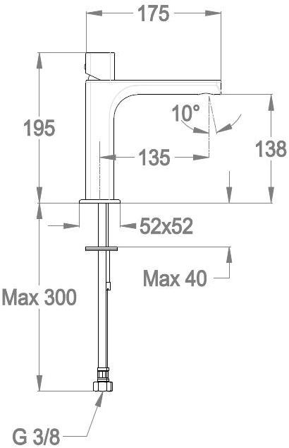 Fir Italia Смеситель для умывальника, однорычажный, без сливного крана Daily cube 45 4511300 - Вид №1