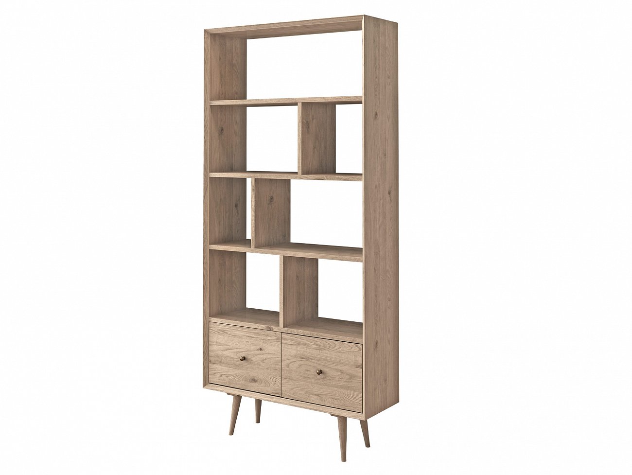 Стеллаж деревянный книжный Jordan FURNITERA JORDAN 120333 Бежевый  - Вид №1