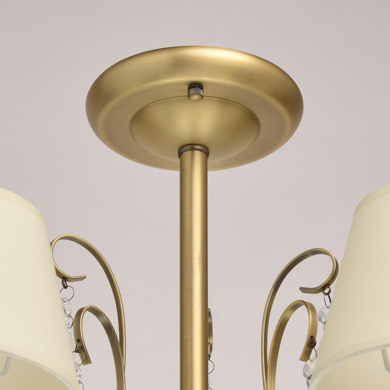 Подвесная люстра MW-Light Моника 372013606 MW-LIGHT ДИЗАЙНЕРСКИЕ, МОНИКА ЗОЛОТО 187060 Белый  - Вид №1