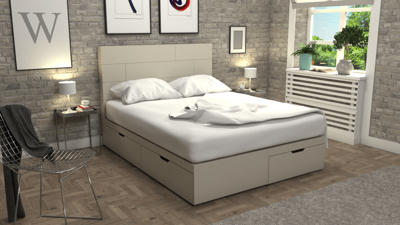 Кровать двуспальная 160х200 белая "Домино" BELABEDDING ДОМИНО 131577 Молочный - Вид №5