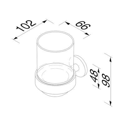 Стеклянный держатель зубной щетки Geesa Nemox ARCH-00132259 - Вид №3