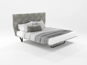 Barel Кровать из мягкой ткани с тафтинговым изголовьем