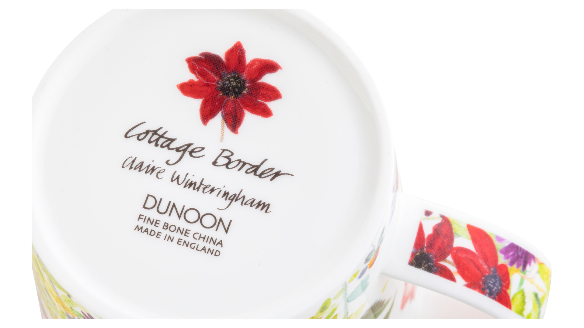 10671203 Dunoon Кружка Dunoon "Садовые цветы.Кернгорм" 480мл (красная) Фарфор костяной  - Вид №4